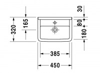 LAVAMANOS 45cm STARCK-3 DURAVIT